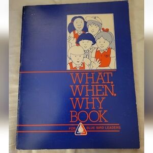 VINTAGE WHEN WHY BOOK BLUE BIRD LEADERS PAPERBACK 1980 CAMP FIRE GIRLS HANDBOOK